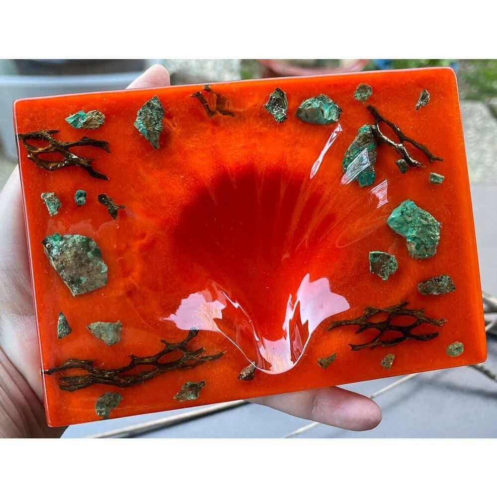 Vintage Soap Dish Lucite Acrylic Abalone Shell Dish ~Curiosity MCM Mid Century